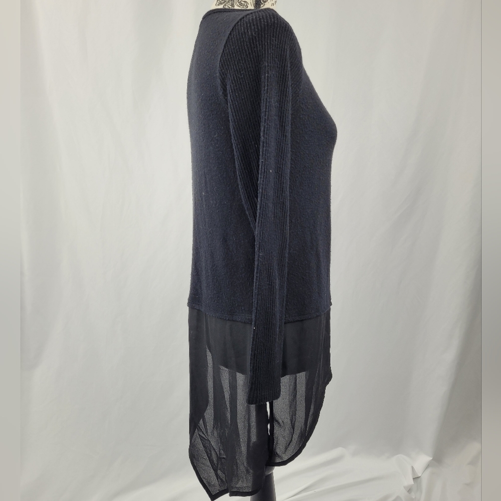 Allison Joy Black Sweater with shear angled bottom layer - Picture 5 of 5